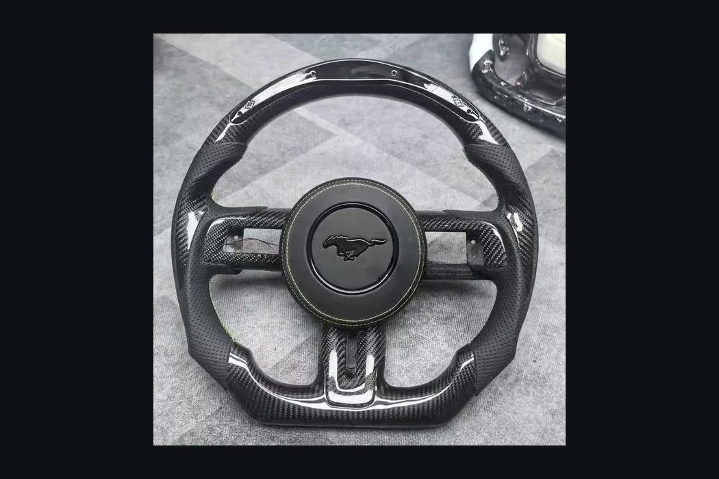 Ford Mustang LED Carbon Fiber Wheel | BRONFELD Ford Mustang LED Carbon Fiber Wheel — Custom Steering Wheel